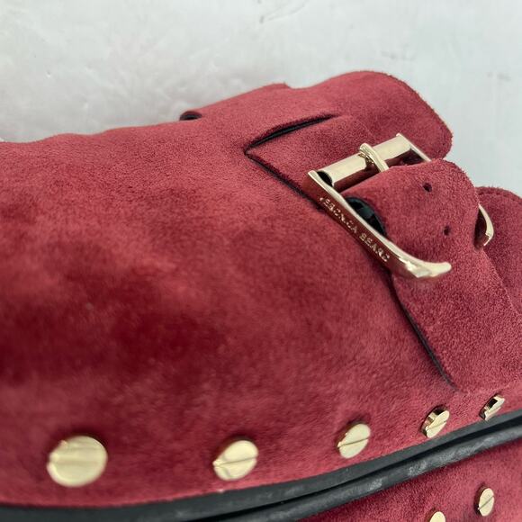 Veronica Beard Fern Suede Mule Clog Maroon Red Women's Size 9 - Picture 8 of 12